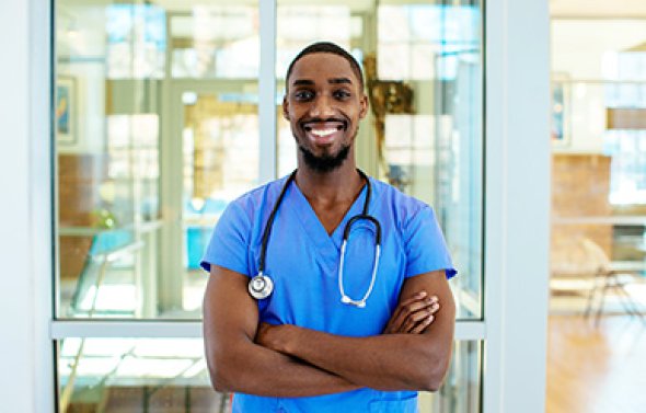 Nurse in clinical setting