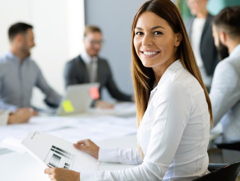Woman in meeting