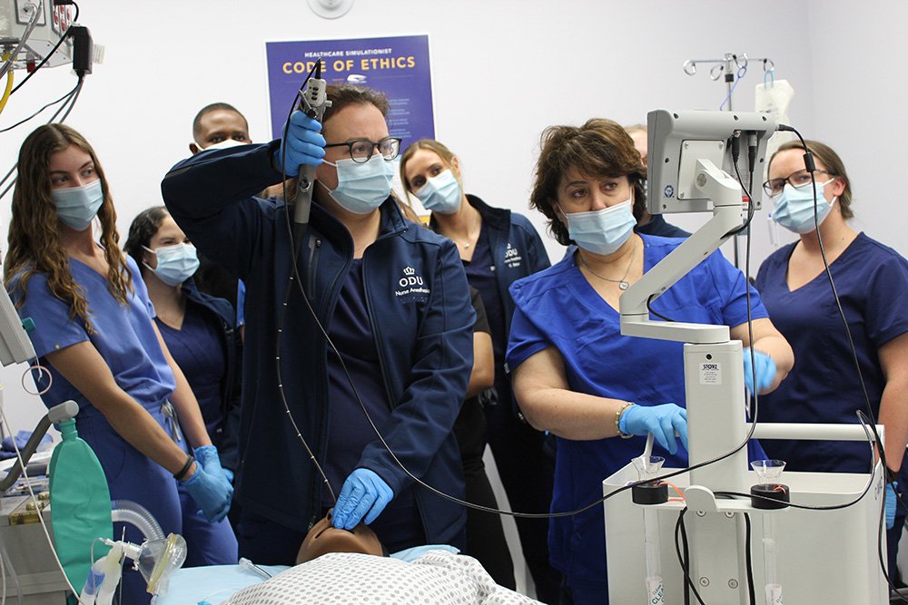 Nurse anesthesia student training